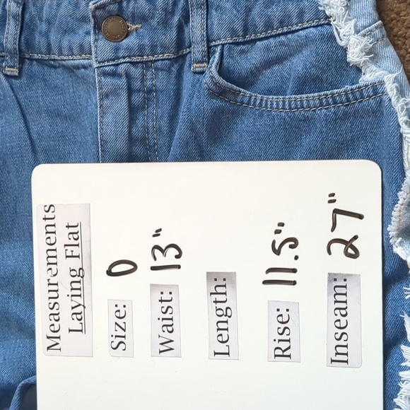 Nasty Gal Two Tone for One Distressed Seams Denim Jeans size 0 - Picture 6 of 6